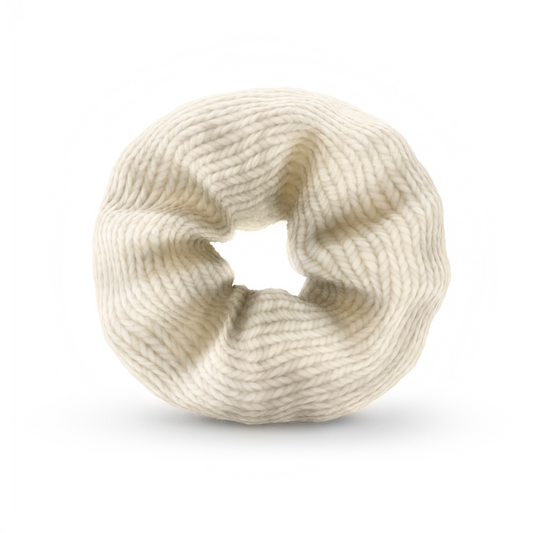 White Hand-Knit Hair Scrunchie [BUY 1 GET 1]