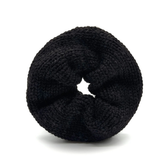 Black Hand-Knit Hair Scrunchie [BUY 1 GET 1]