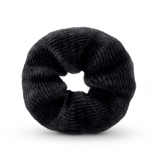 Black Hand-Knit Hair Scrunchie [BUY 1 GET 1]