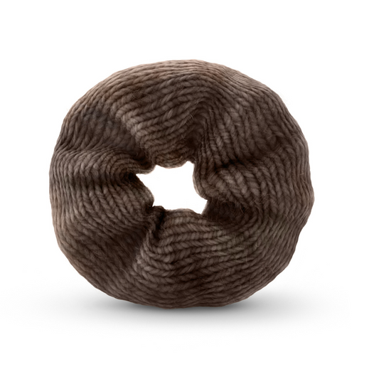 Brown Hand-Knit Hair Scrunchie [BUY 1 GET 1]