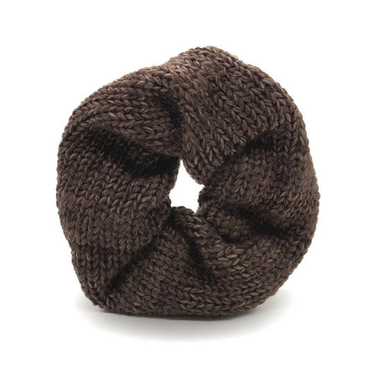 Brown Hand-Knit Hair Scrunchie [BUY 1 GET 1]