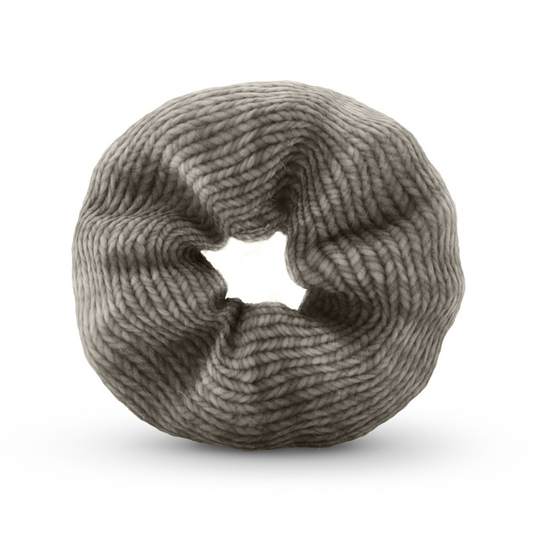 Grey Hand-Knit Hair Scrunchie [BUY 1 GET 1]