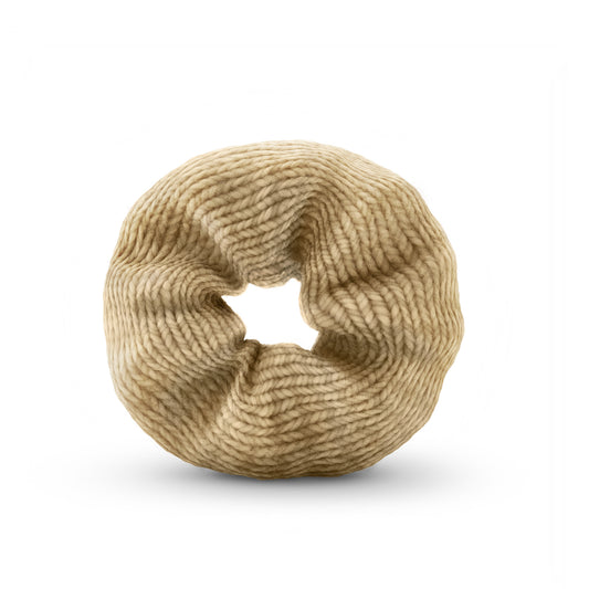 Beige Hand-Knit Hair Scrunchie [BUY 1 GET 1]